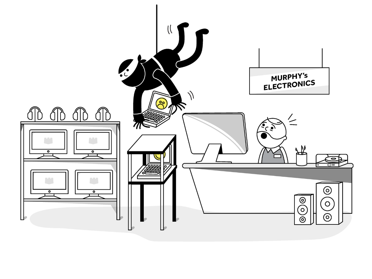 Theft at Murphys electronic store
