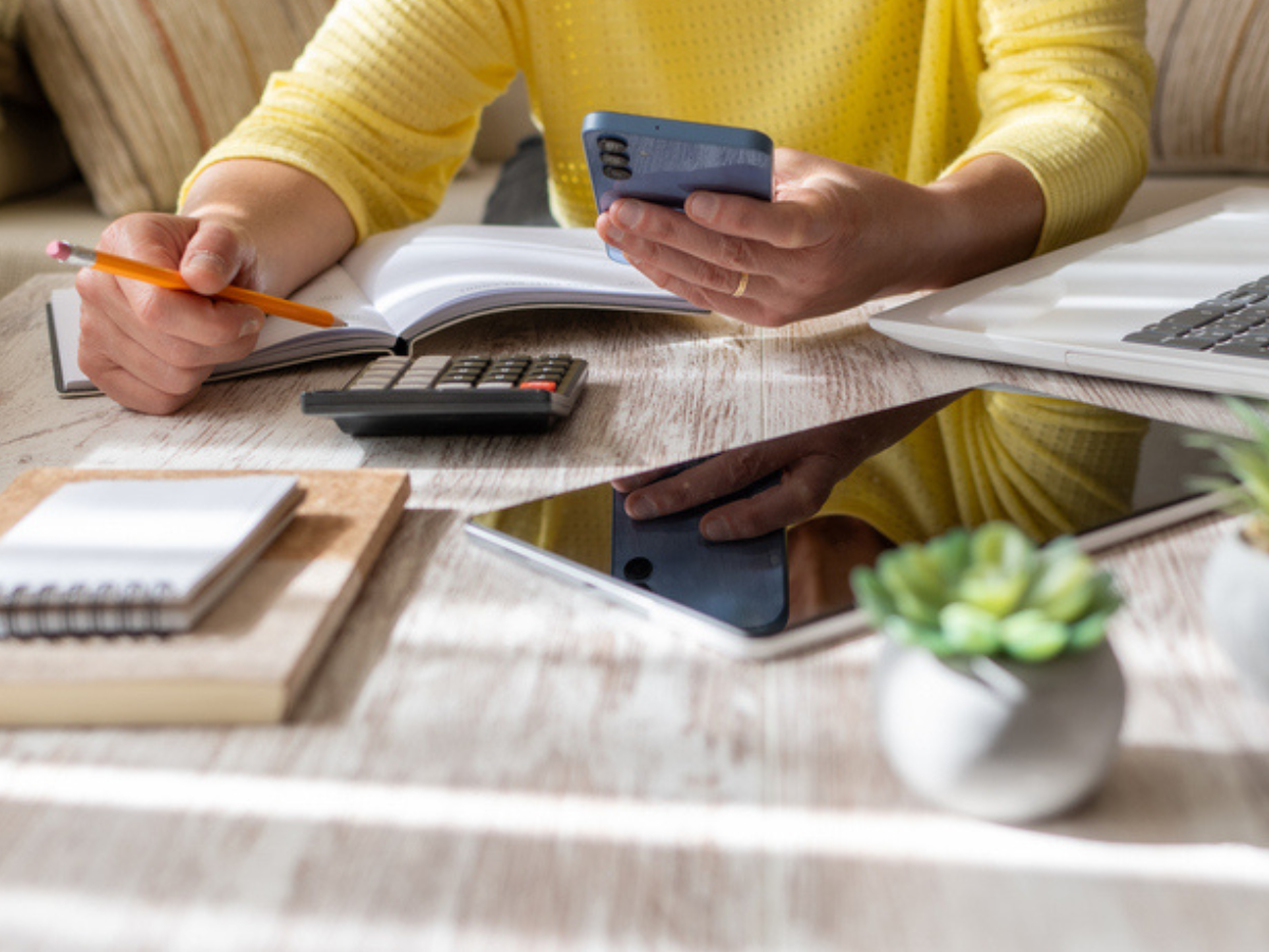 Tenant creating their budget for renting