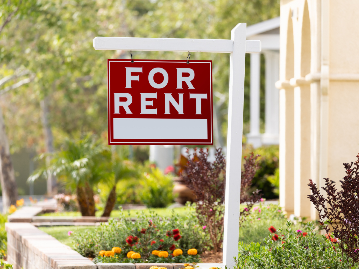 For Rent sign displayed on property