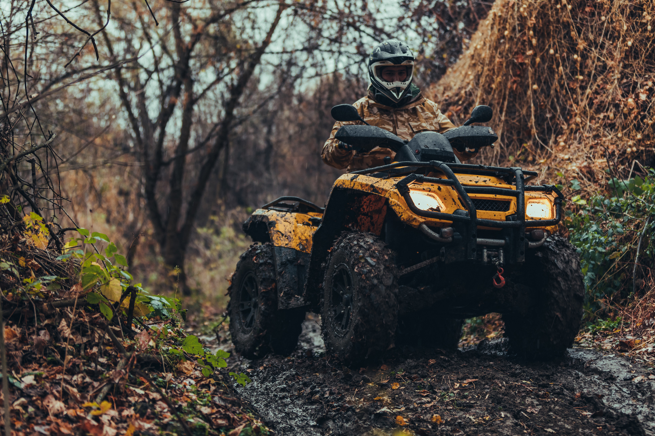 Person driving an ATV