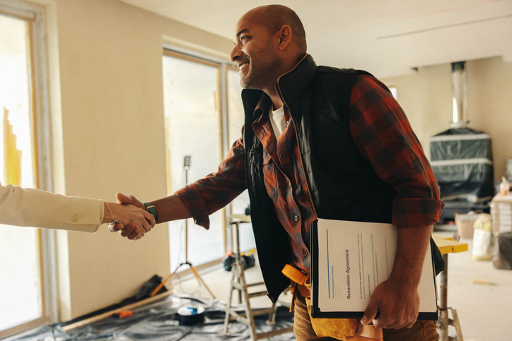 A contractor working with a client and having commercial general liability insurance coverage