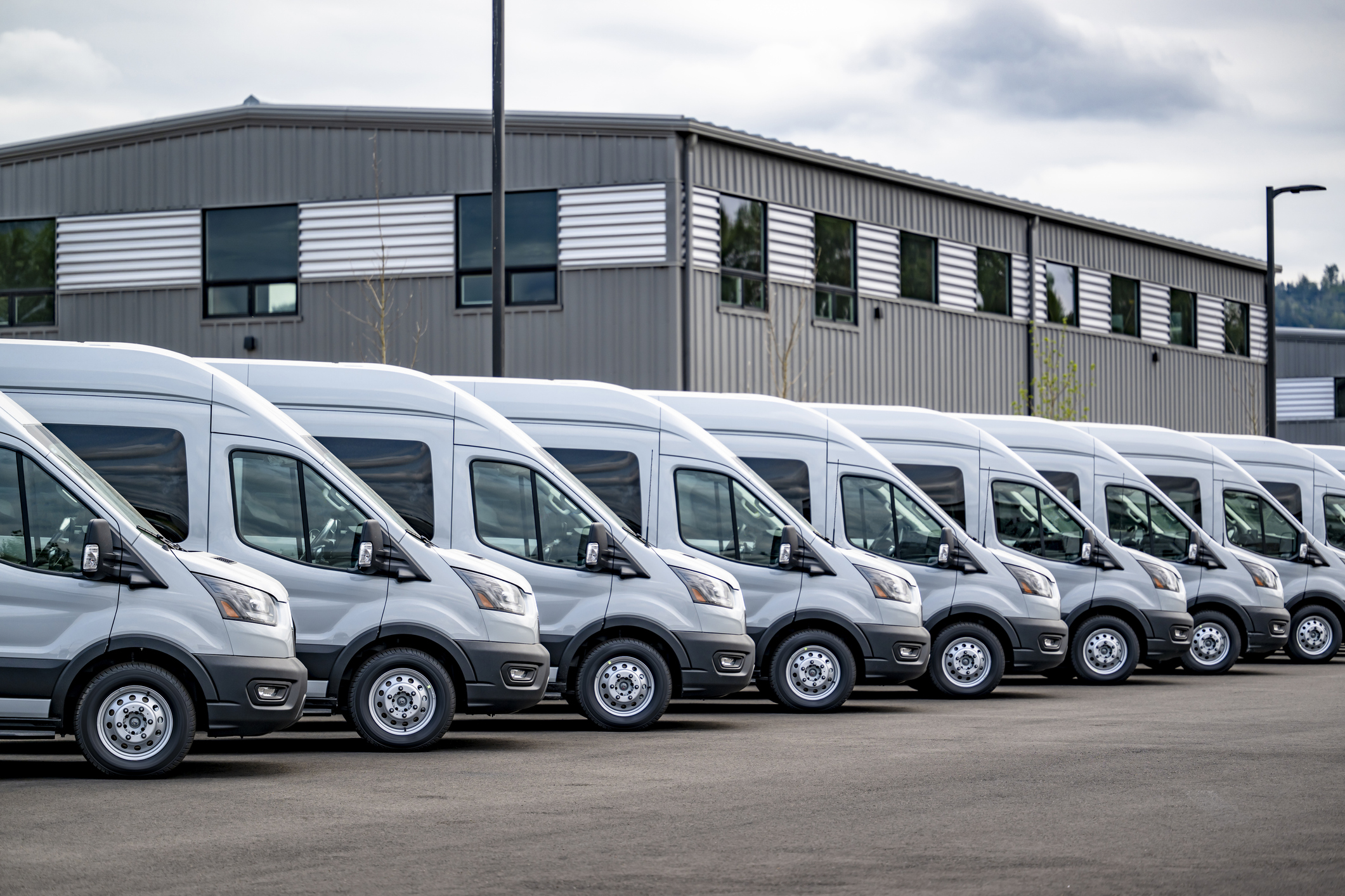 Fleet of vehicles with fleet vehicle insurance coverage