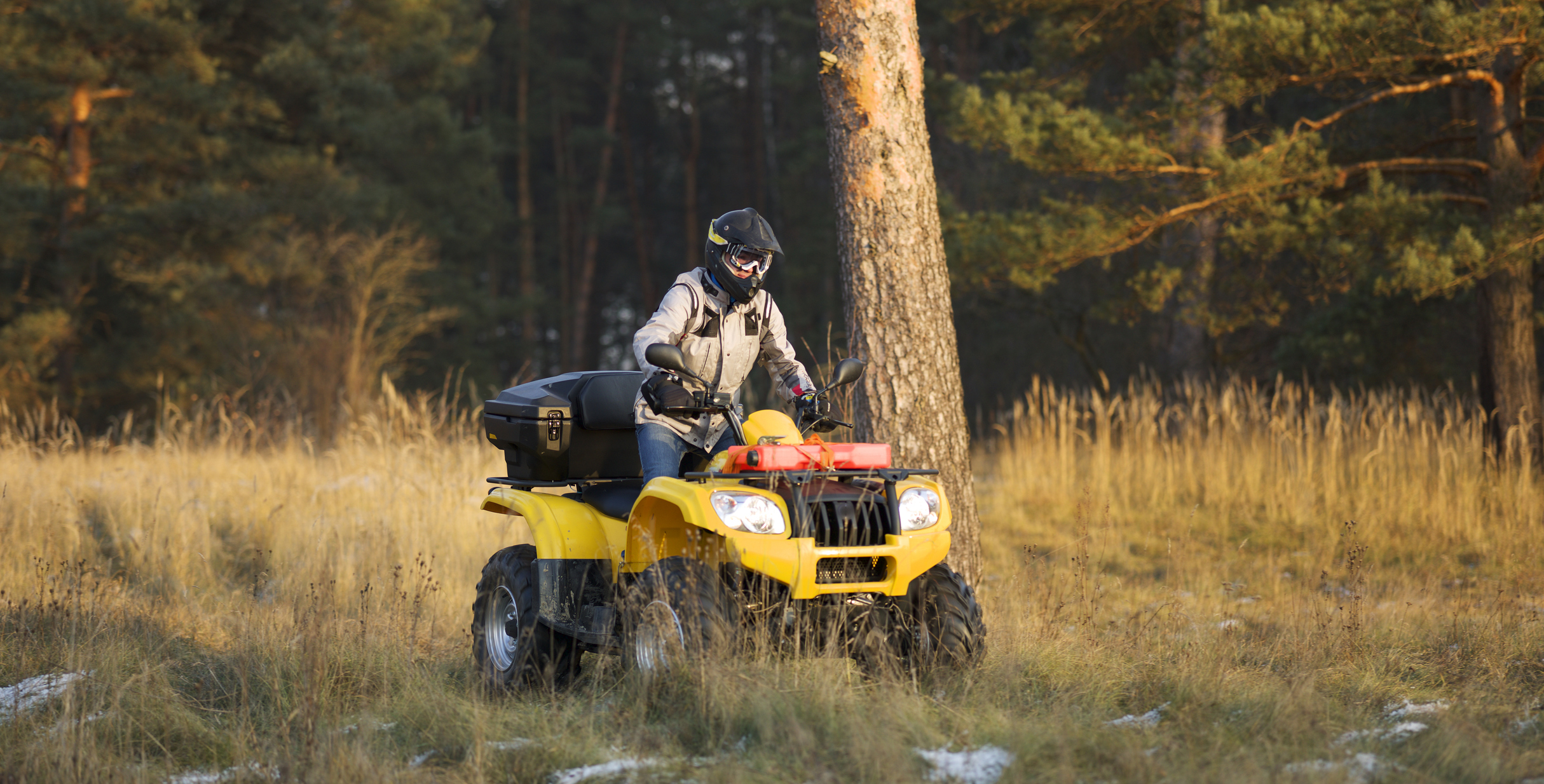 Person driving an ATV