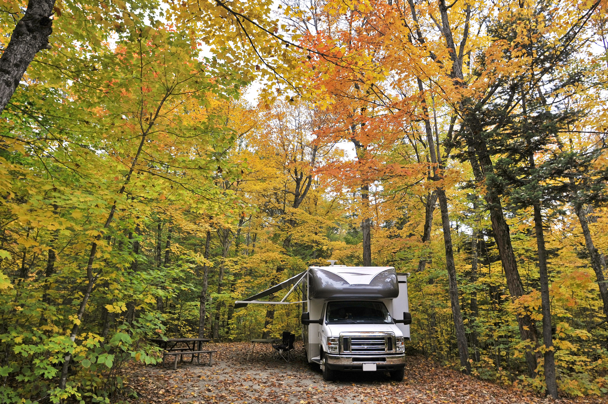 Setting up the campsite