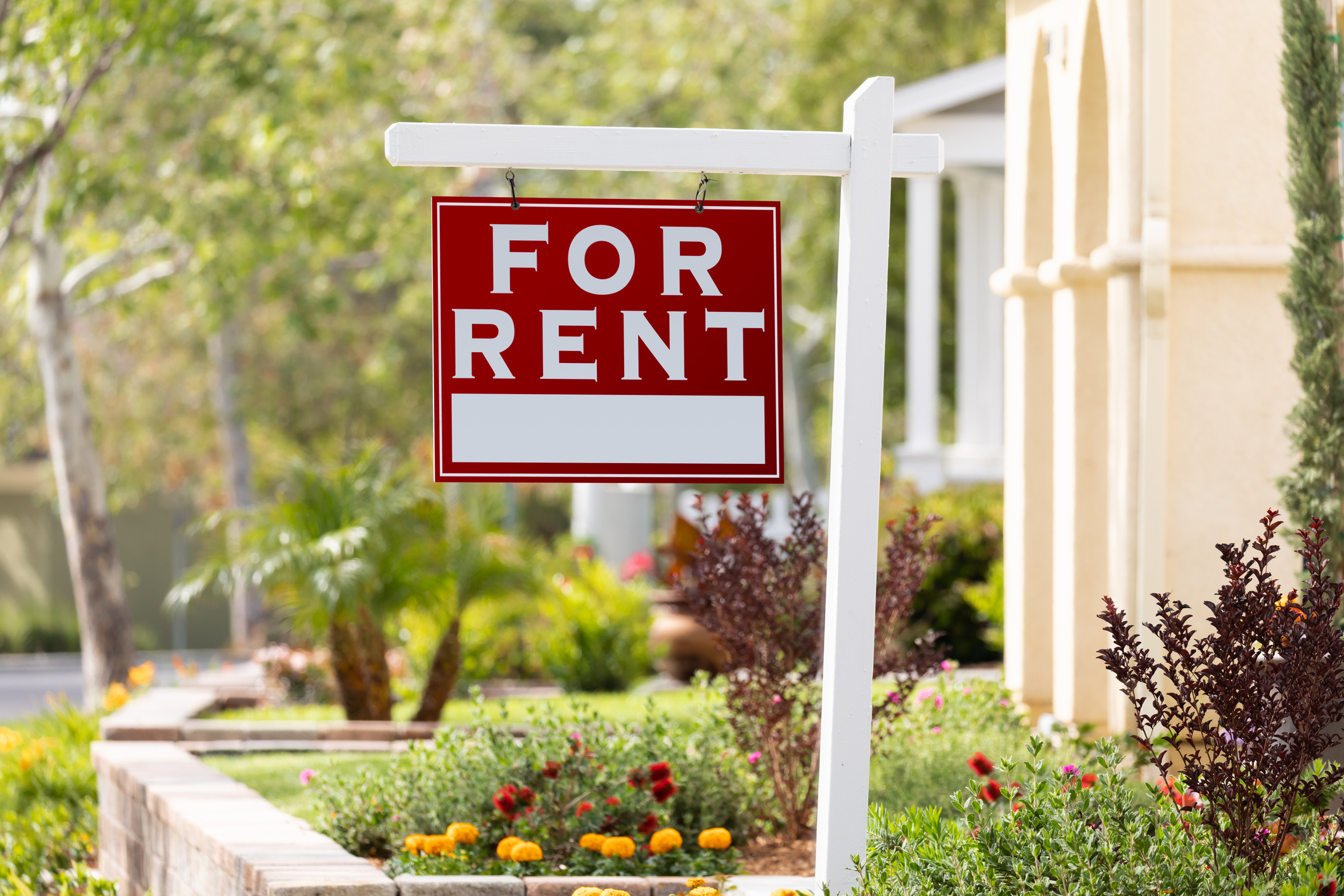 For Rent sign displayed on property