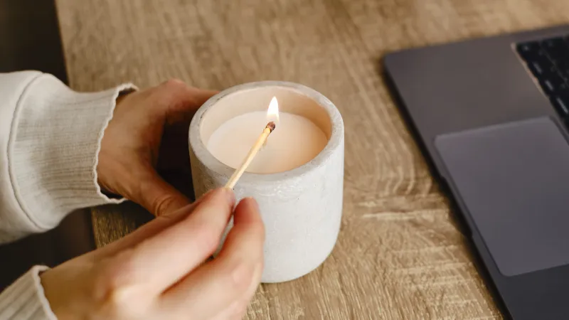 Lighting a candle