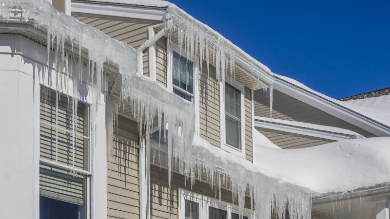 Ice Dam on House