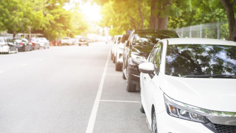 Cars parked with comprehensive car insurance