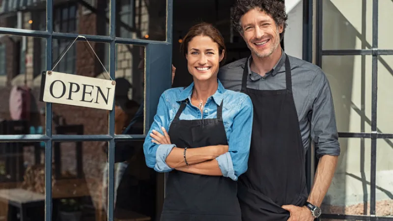 Business Owners opening their business for the first time while having Sandbox commercial coverage