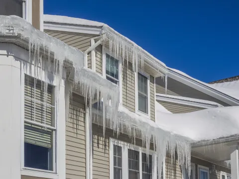 Ice Dam on House