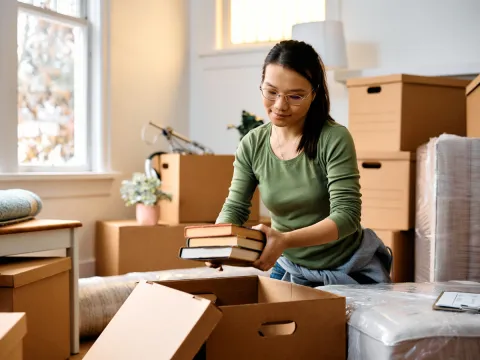 Tenant Unpacking in their new Rental